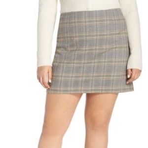 State Plaid Skirt